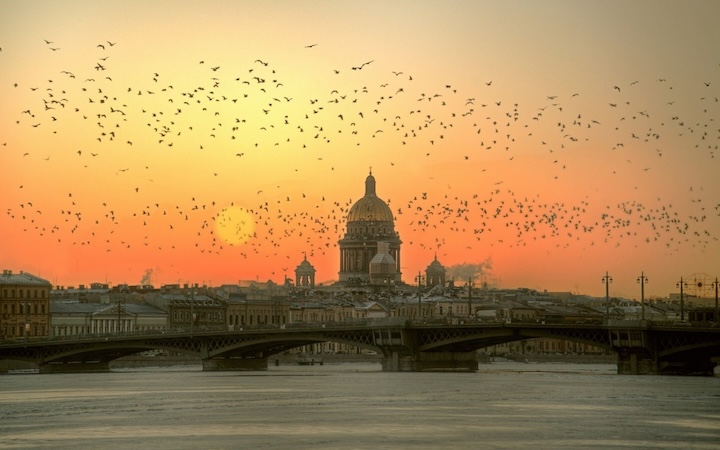 St Petersburg skyline near Four Seasons Lion Palace Russia